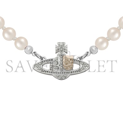 VIVIENNE WESTWOOD MINI BAS RELIEF PEARL CHOKER 8050889135067